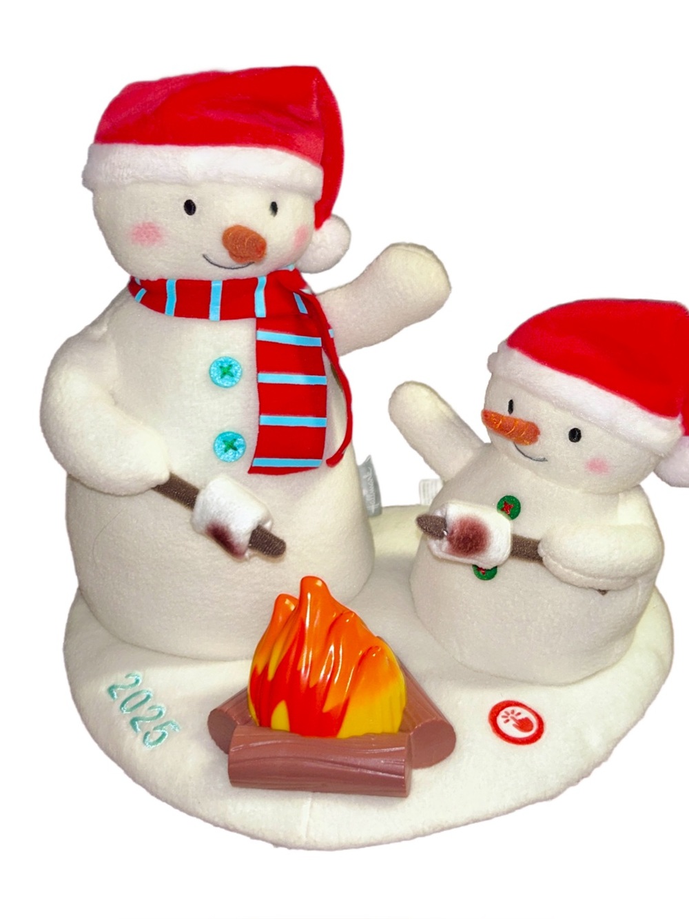 Hallmark ~ 2025 ~ Singing Snowmen Roasting Marshmallows ~ Musical Plush ~ Video
